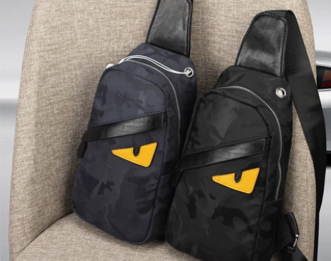 丹马仕胸包男韩版潮腰包背包牛津布运动休闲单...