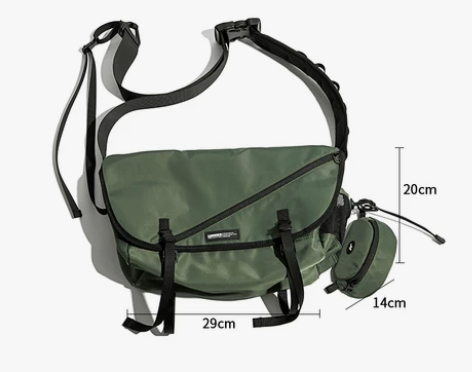 MADEBAG 斜挎包女大容量邮差包休闲电...