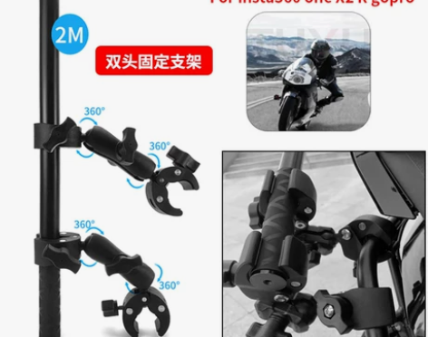 Gopro摩托车支架insta360 on...