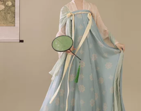 桔屿原创汉服女【长安花】唐制齐胸衫裙仙气复...