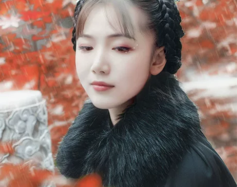 如梦霓裳汉服毛领斗篷配饰长毛仿狐狸毛秋冬季...