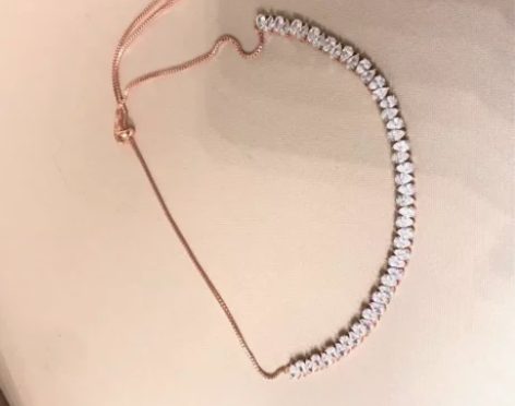 JJ美国代购 Fallon 抽绳款水钻项链...