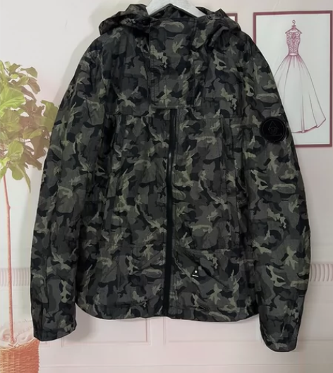 KILOgMETERS迷彩服风衣男士风衣外...