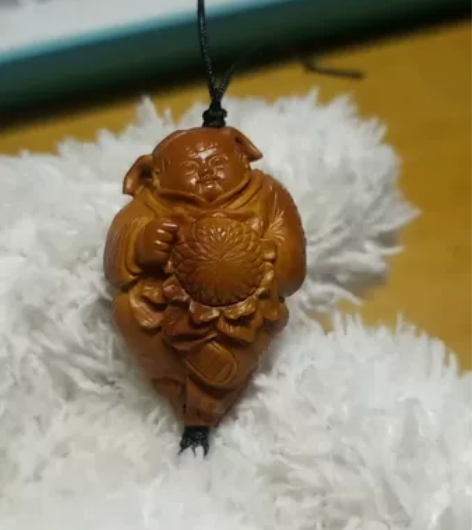 橄榄核单籽，梦娃，文纪老师纯手工雕刻，满工...