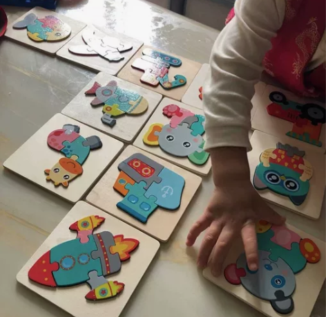 清仓【全新处理】木质拼图立体卡扣拼图1-3...