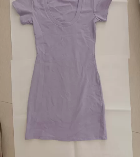 简单U领纯色包臀裙女 只试穿过,本人165...