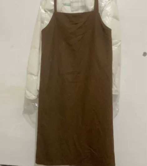 深咖色背带群，秋冬款，里面搭一件打底衫，外...