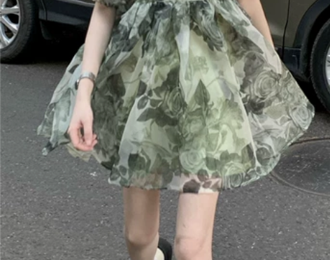 SEOUL韩系复古甜酷少女洋气减龄蓬蓬裙 ...