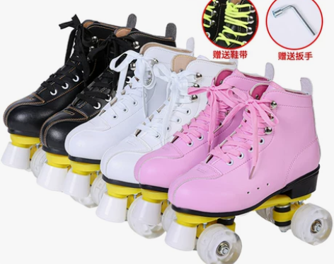 旱冰鞋 新款成人双排溜冰鞋儿童四轮滑鞋成年...