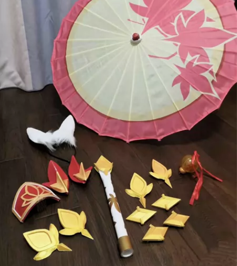 公孙离惊鸿舞，配件定制的，假发造型过了，有...