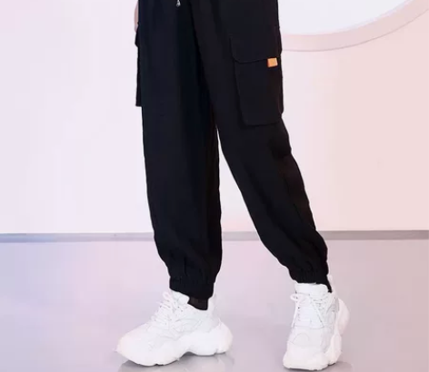 A21女束脚裤潮橡筋腰带工装裤潮酷百搭休闲...