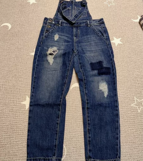 Only背带破洞牛仔裤，28码 超好看破洞...