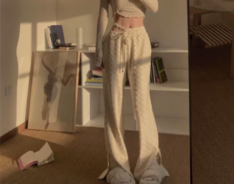 FunnJ方几 野蛮长腿精高腰直筒加绒棋盘...