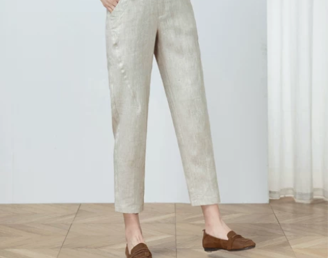 【礼遇价】九分棉麻裤麻料哈伦裤亚麻女裤夏季...