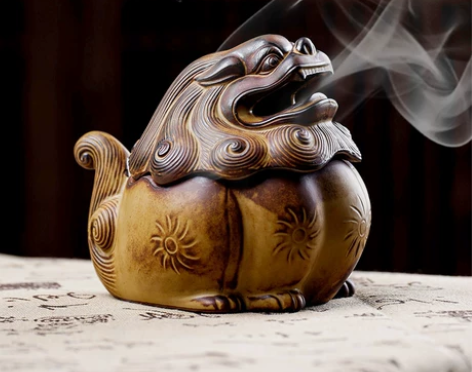 狻猊盘香炉创意金蟾熏香薰炉禅意沉香盘香炉茶...