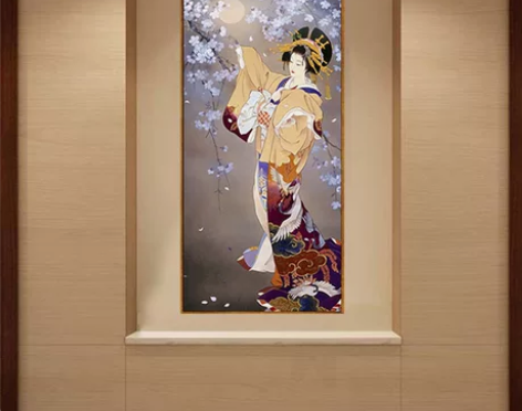 日式装饰画浮世绘画日本寿司店餐厅日式挂画