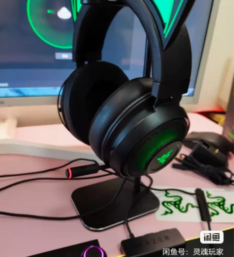 Razer正品雷蛇北海巨妖猫萌版粉晶，黑色...