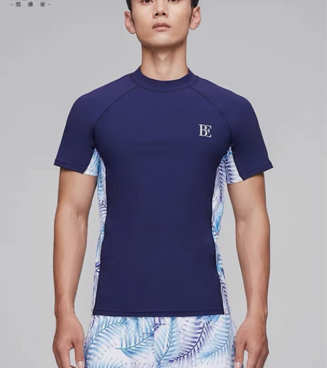 BE范德安男士泳衣时尚运动T恤防晒速干专业...