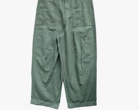 三叔 日单复古直筒裤肥裤工装裤纯棉男女阿美...