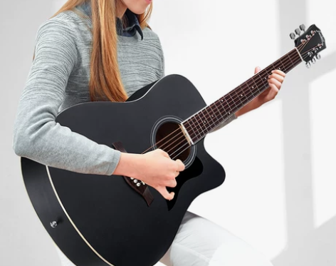 兰可单板民谣吉他初学者学生用41寸新手女生...