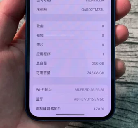 苹果13蓝色256g 美版卡贴 T版 成色...