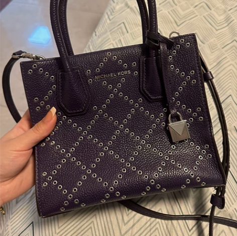 MK Mercer杨幂同款紫色柳丁锁头包 ...