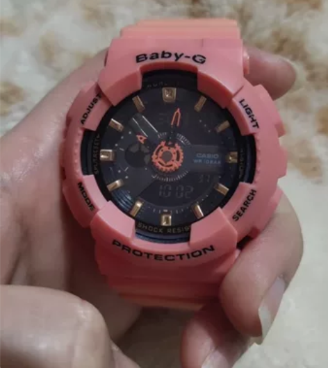 卡西欧BABY-G女士手表，樱花粉，基本全...