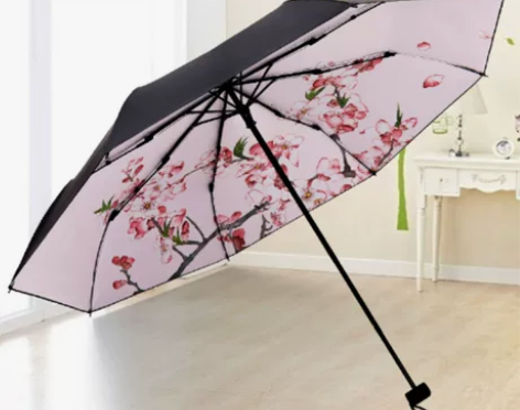 天堂伞雨伞黑胶防晒伞学生防紫外线遮阳伞折叠...