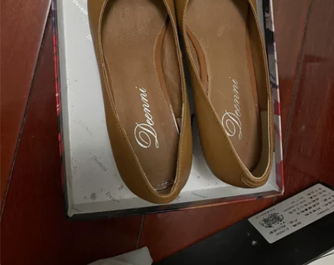 浅草自制  超气质方头奶奶鞋舒适小羊皮粗跟...