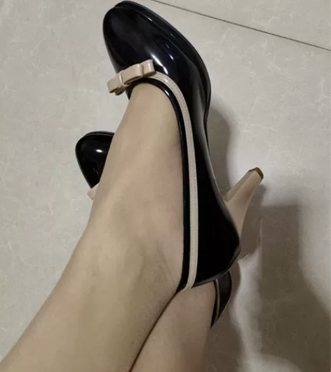 卓诗尼PU高跟鞋 7cm后跟，1㎝防水台 ...