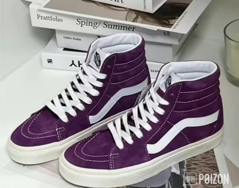 Vans 高帮滑板鞋紫色葡萄紫 感兴趣的话...