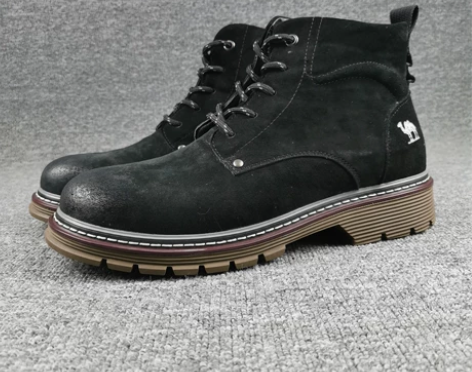 骆驼Camel真皮马丁靴男鞋秋冬季复古英伦...