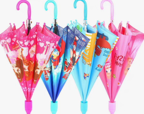 包邮防水套儿童直柄雨伞小学生男女儿童小伞幼...