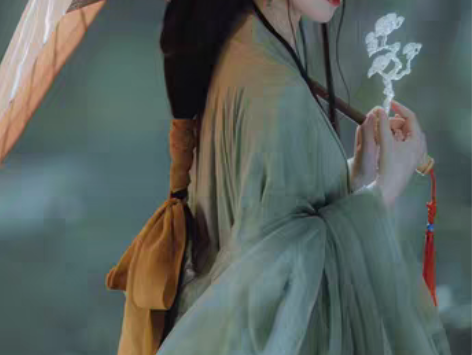 转卖原创绿色汉服女秋季魏晋风直裾古装仙气飘...