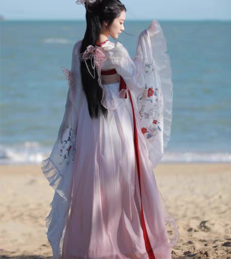 转卖流香赋 晓鹿水原创汉服 魏晋南北朝粉色...