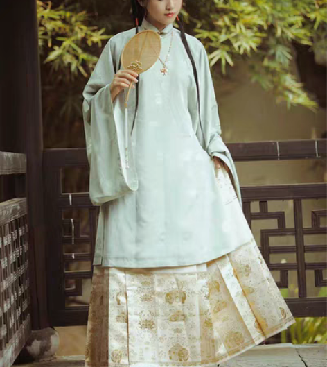 包邮兰若庭汉服 太平有象 明制立领长袄 浅...