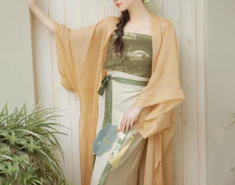 转卖桔屿橘温茶暖原创汉服女宋制长干寺长旋裙...