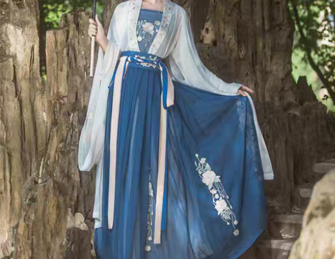 转卖【风尚价】桔屿正品原创汉服女解语对襟齐...