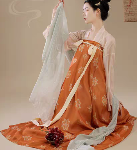 包邮汉服女中国风唐风复原齐胸汉服女一片式穿...