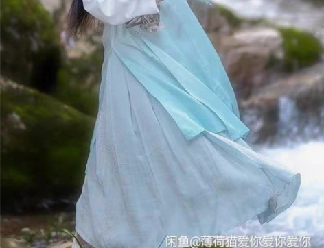 包邮如梦霓裳汉服女直裰九尾灵狐绣花下裙非古...