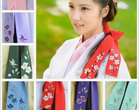 转卖[转卖][如梦霓裳]汉服女装 绣花发带...