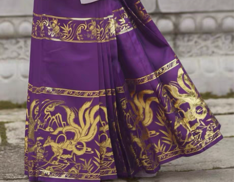 如梦霓裳原创明制汉服女袄裙交领织金短袄九尾...