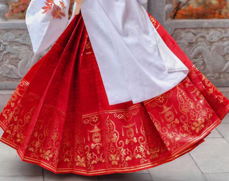 转卖如梦霓裳汉服女装原创明长袄六米织金马面...