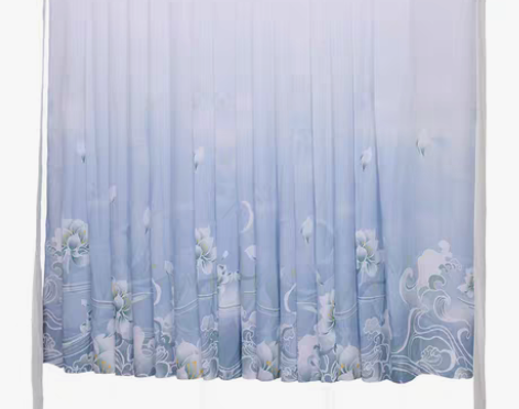 转卖如梦霓裳汉服原创坦领半臂襦裙浮生梦荷花...