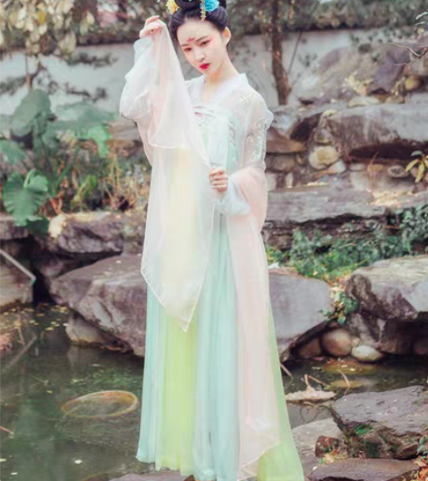 转卖全新包邮都城南庄汉服采桑子女齐胸襦裙原...