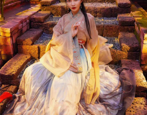 转卖都城南庄汉服顾卿颜魏晋风三件套原创中国...