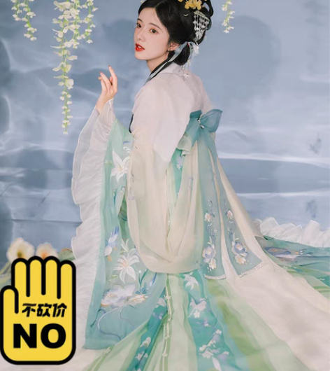 【流烟昔泠-时雨啼花】原创正品绣花唐制大袖...