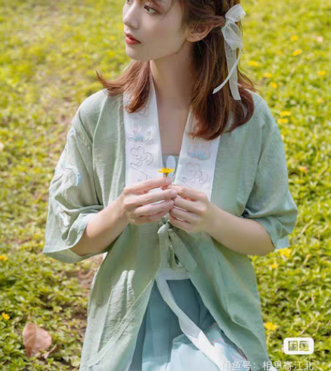 包邮清梳原创夏栀汉服宋制汉元素上衣 感兴趣...