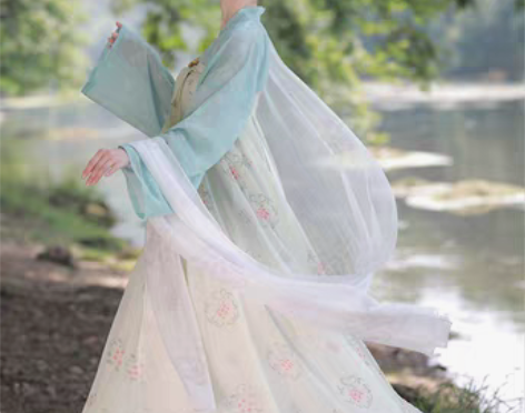 转卖五五年原创汉服抹茶上衫 吊牌齐全,全新...