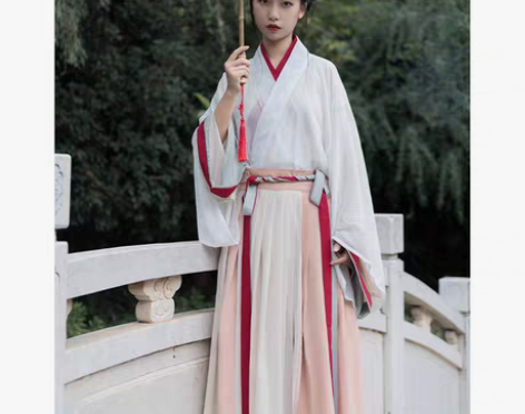 转卖九成新【秋色】五五年汉服女晋制交领齐腰...